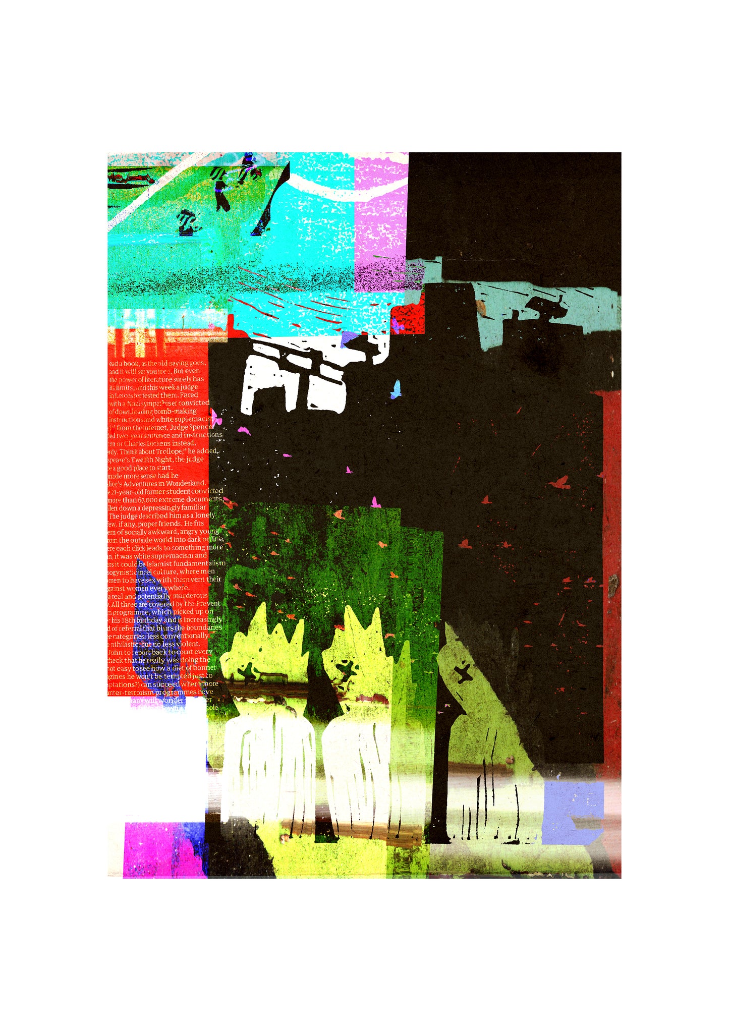 Under the Birds - A5 Print with A4 Border